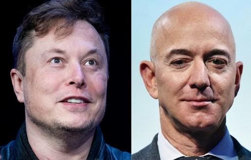 Mais ricos do mundo, Elon Musk e Jeff Bezos