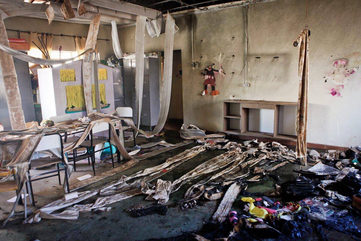 Creche Gente Inocente destruída pelo fogo