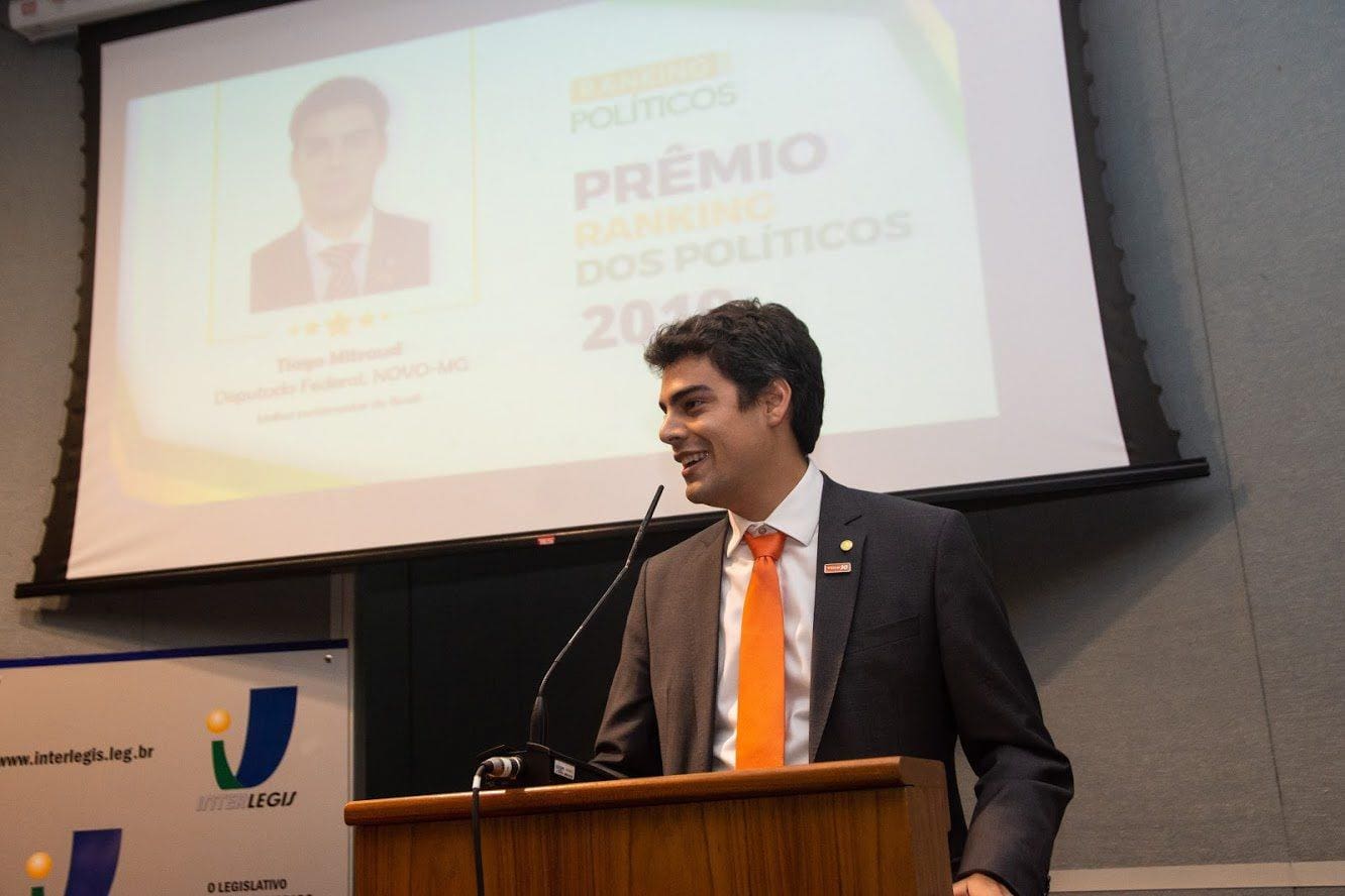 Tiago Mitraud (Novo) foi premiado em Brasília