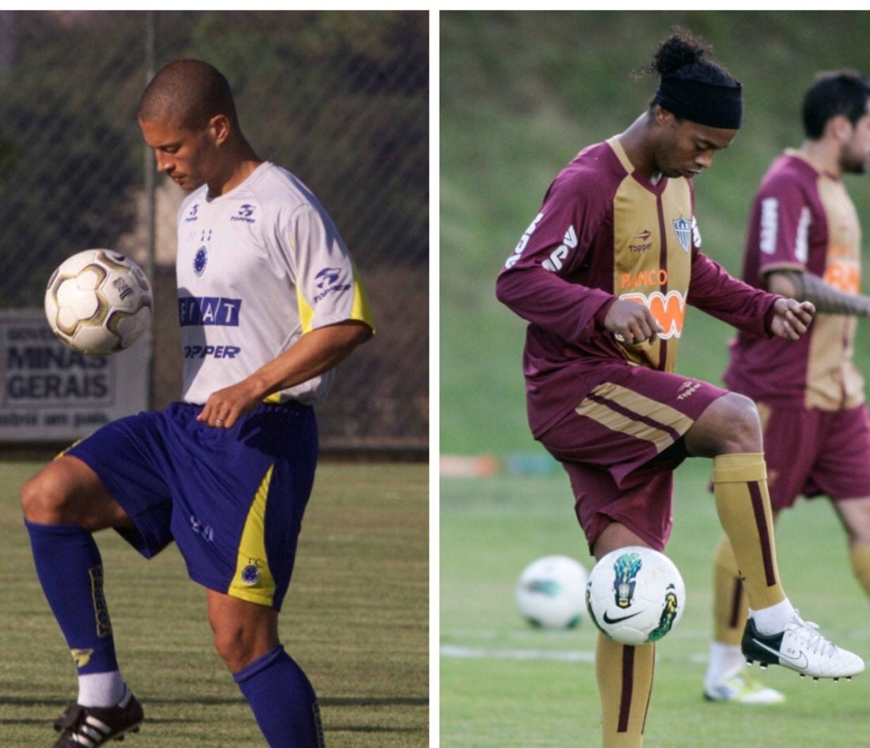 Alex e Ronaldinho Gaúcho escreveram nome nas histórias de Cruzeiro e Atlético