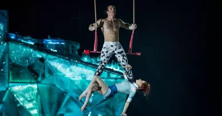 Um dos momentos do espetáculo 'Crystal', do Cirque du Soleil