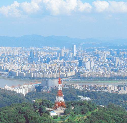 Vista de Seul com o rio Han