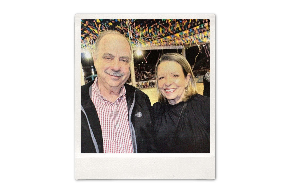 O prefeito de Belo Horizonte, Fuad Noman (PSD), e sua esposa, Mônica Drummond