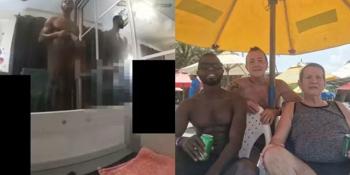 Ator pornô é flagrado cantando nu no banho após esquartejar casal gay