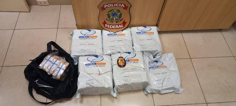 Na imagem, material apreendido em operação da PF
