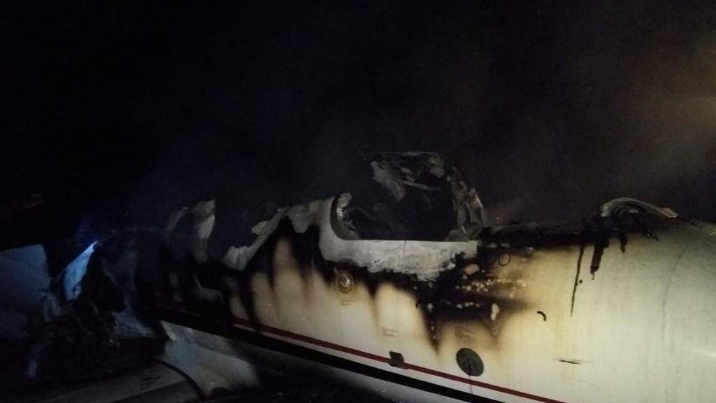 Aeronave ficou destruída
