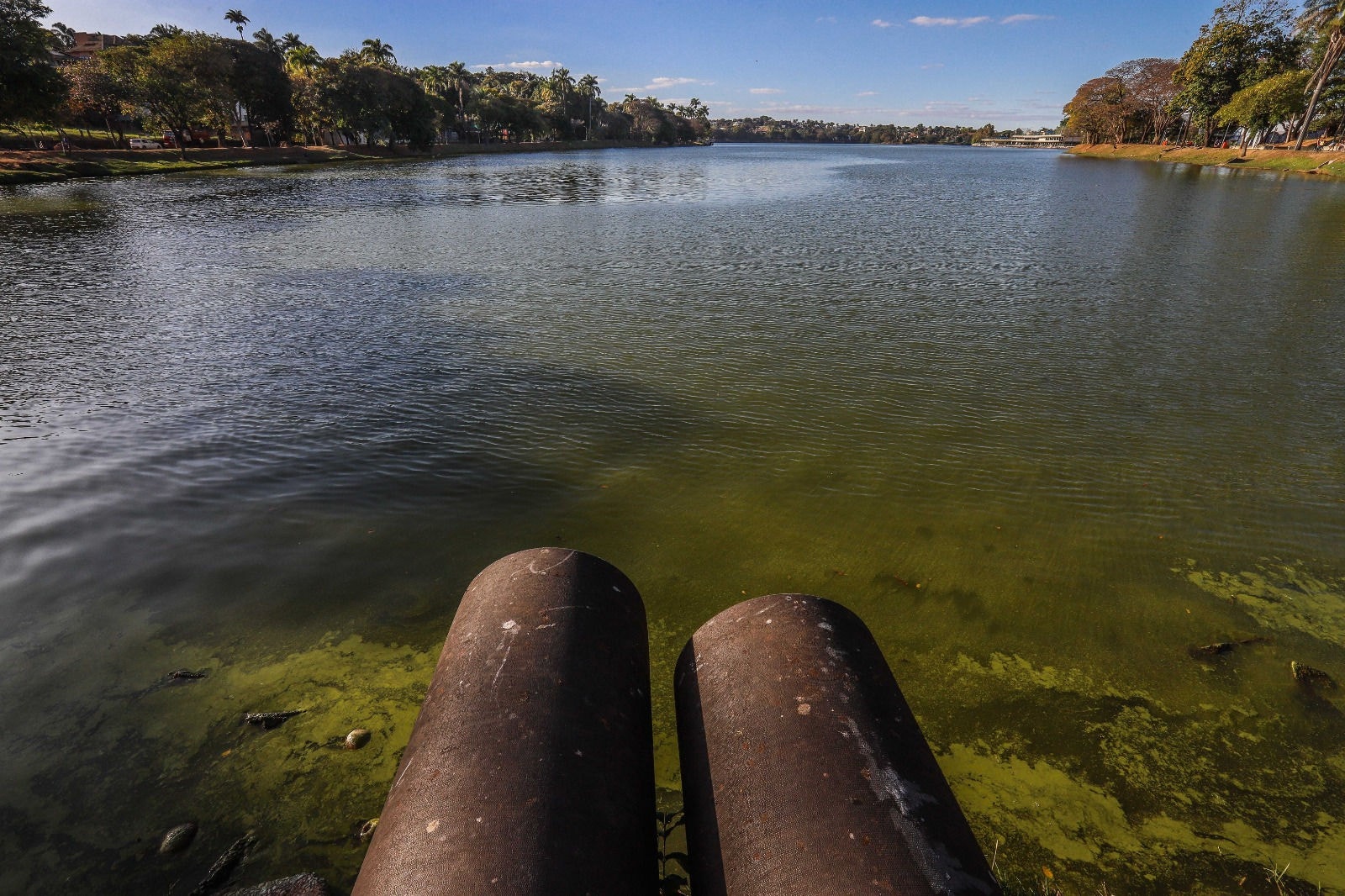 Esgoto ainda é lançado na Lagoa da Pampulha