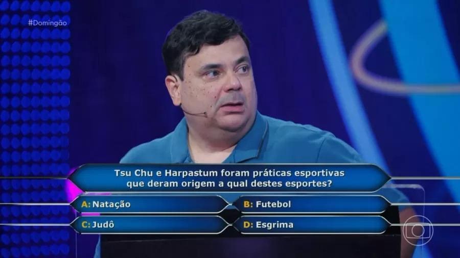 Luiz Pratines chegou à ‘pergunta do milhão’, mas errou a resposta