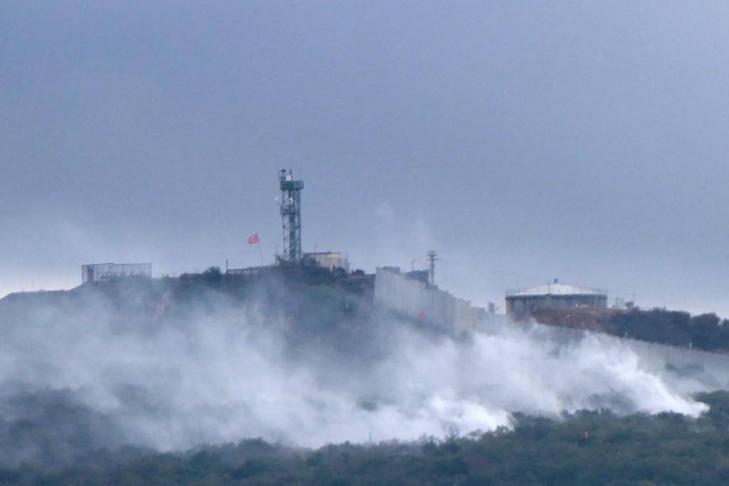 Fumaça próxima ao Líbano