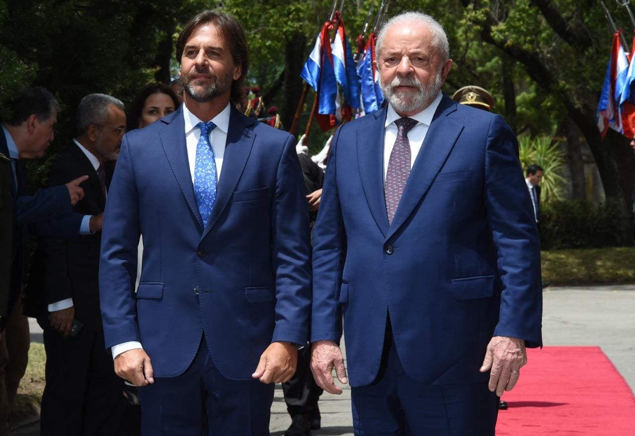 Presidente Lula e o presidente uruguaio Luis Lacalle Pou