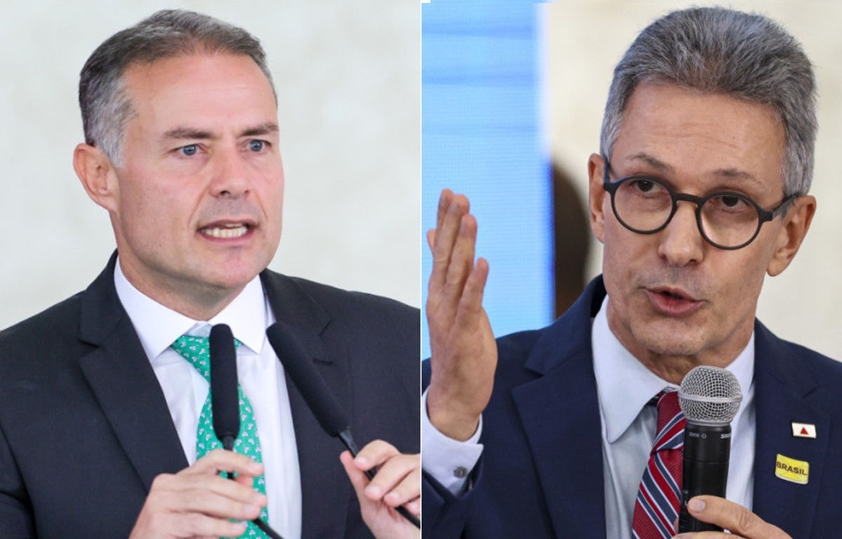 Na ordem, o ministro Renan Filho e o governador de Minas Gerais, Romeu Zema