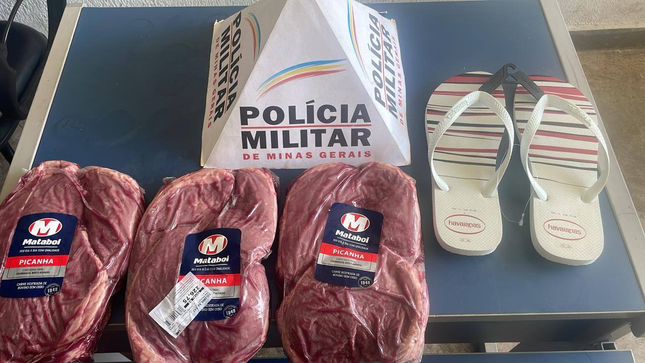 Suspeito furtou picanhas e chinelo
