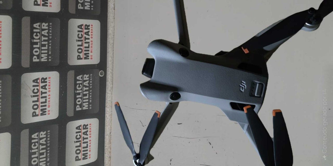 Polícia apreendeu o drone usado pelo suspeito