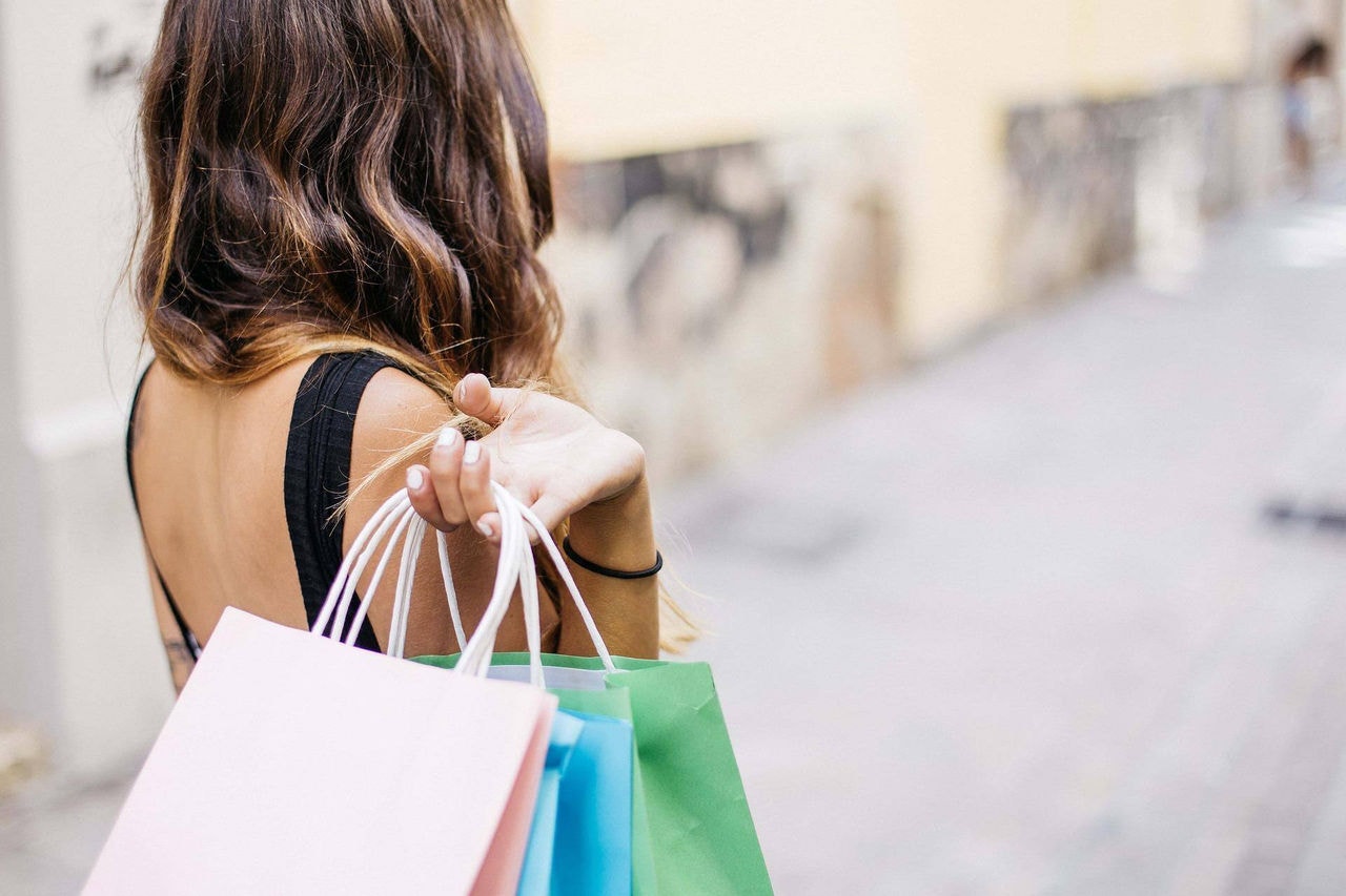 sacolas de compras loja