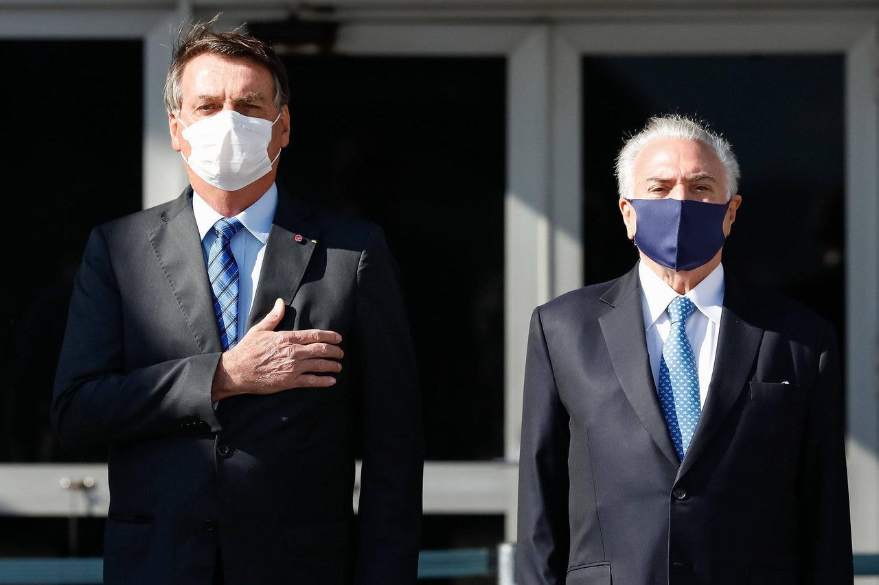Bolsonaro e o ex-presidente Michel Temer
