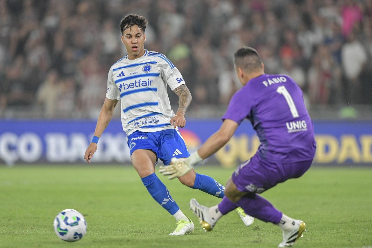 Kaio Jorge, do Cruzeiro, na partida contra o Fluminense, pelo Campeonato Brasileiro