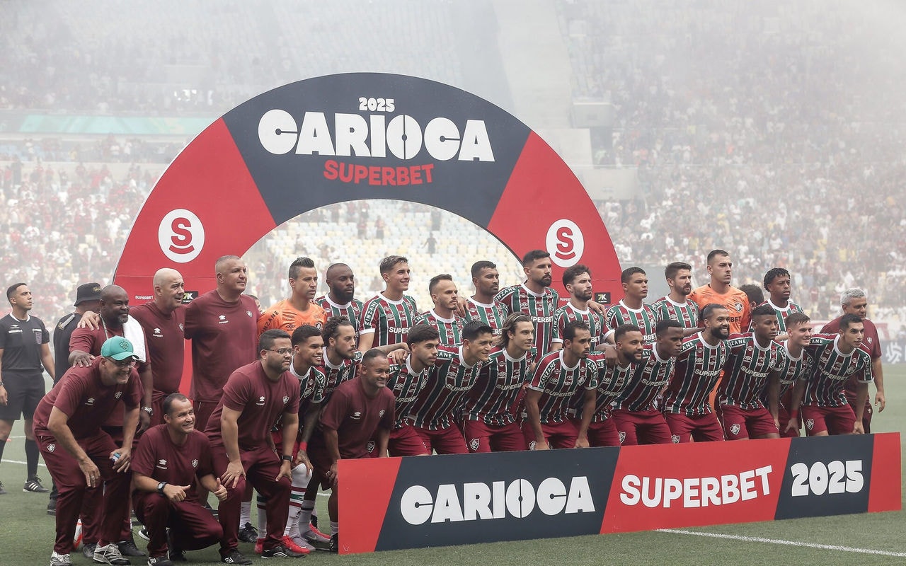 Time do Fluminense na final do Campeonato Carioca de 2025 (Foto: Lucas Merçon/FFC)
