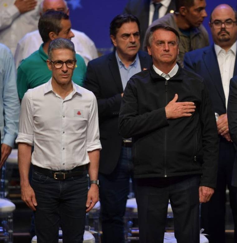 Zema e Bolsonaro participaram de evento promovido pela Fiemg