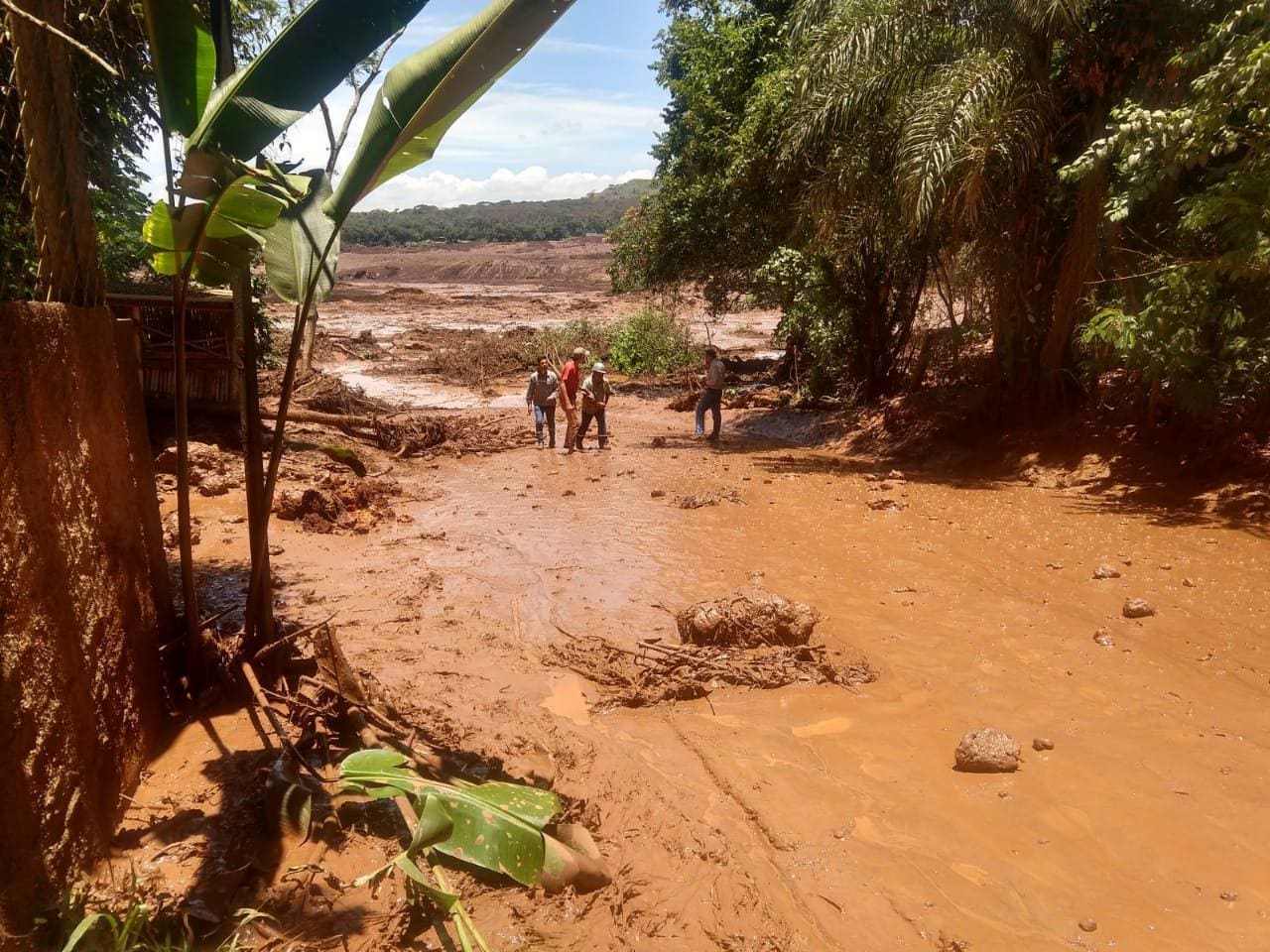 Lama deixou rastro de destruição em Brumadinho após o rompimento de barragem