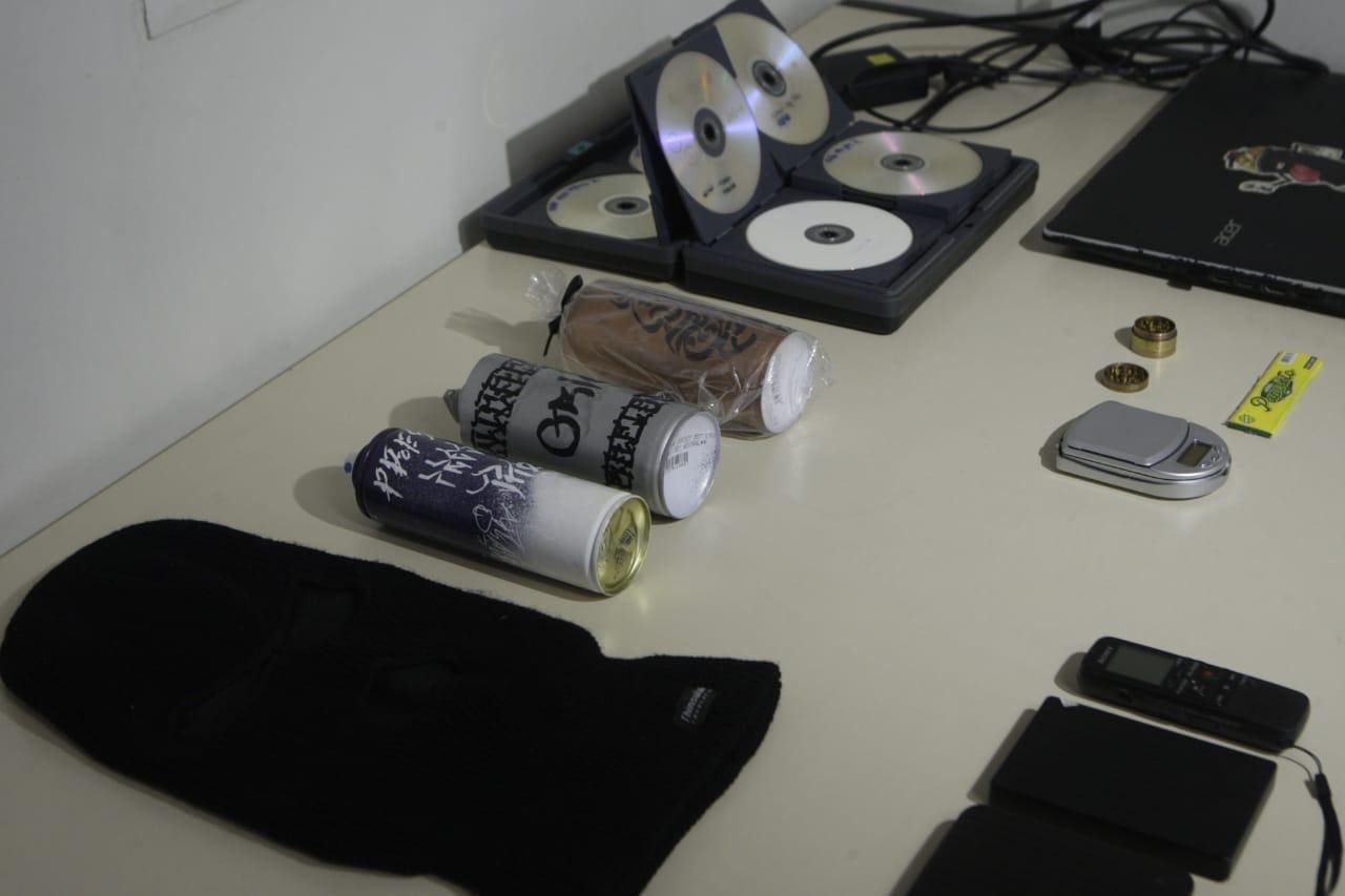 Materiais apreendidos