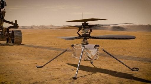Robô Perseverance transportou o helicóptero em Marte