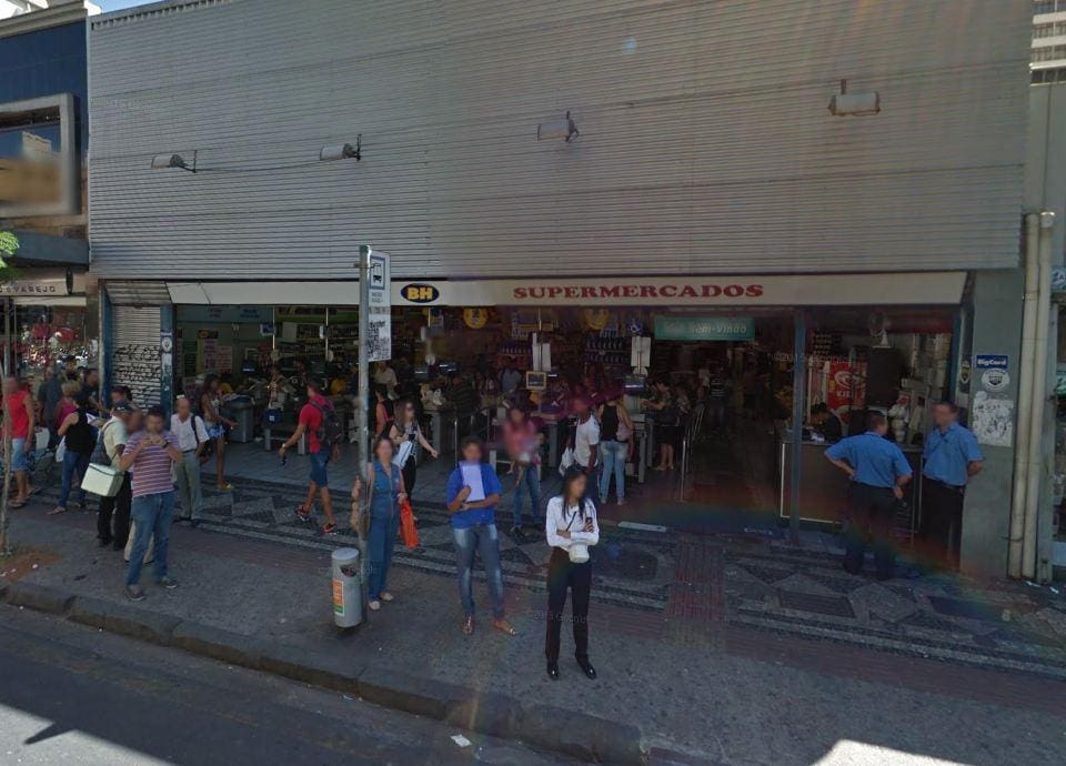 Caso aconteceu no Supermercados BH da rua dos Guaranis, no Centro da capital mineira