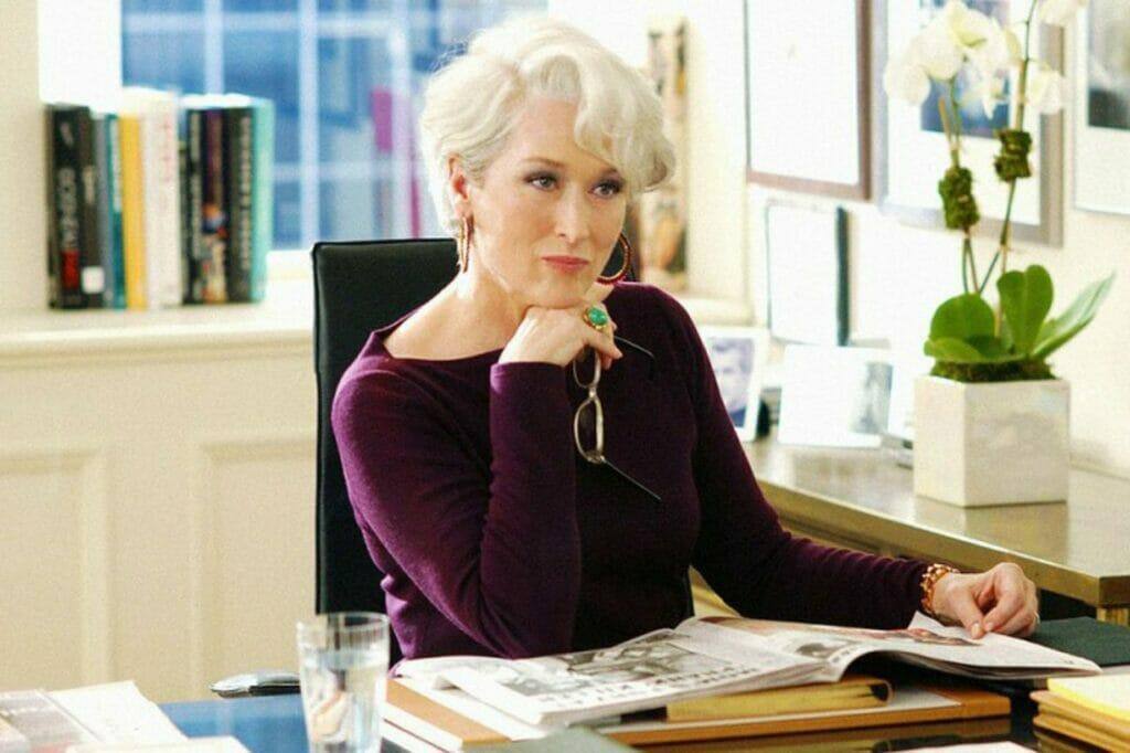 Meryl Streep como Miranda Priestly em 'O Diabo Veste Prada'