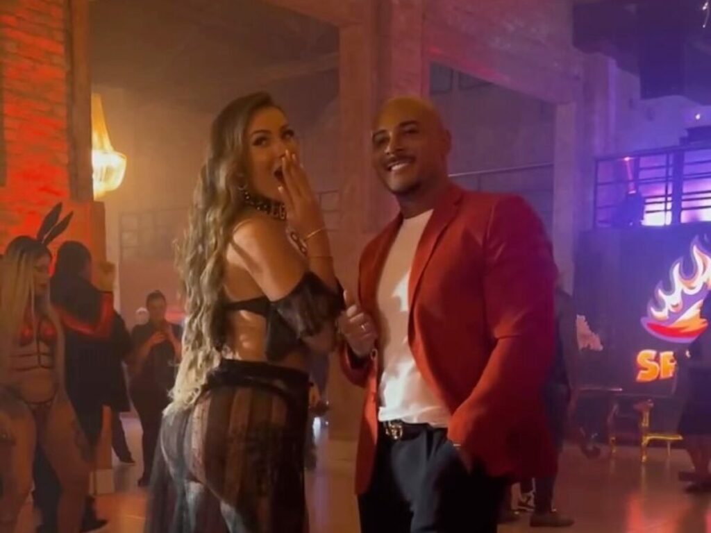 Andressa Urach e seu namorado, Lucas Ferraz