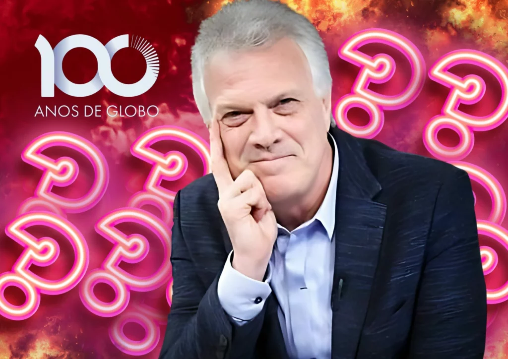 Pedro Bial nos bastidores da Globo