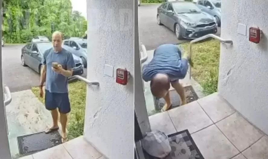 entregador cospe em entrega