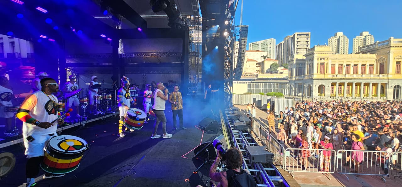 Olodum foi uma das principais atrações da Virada Cultural de Belo Horizonte em 2025