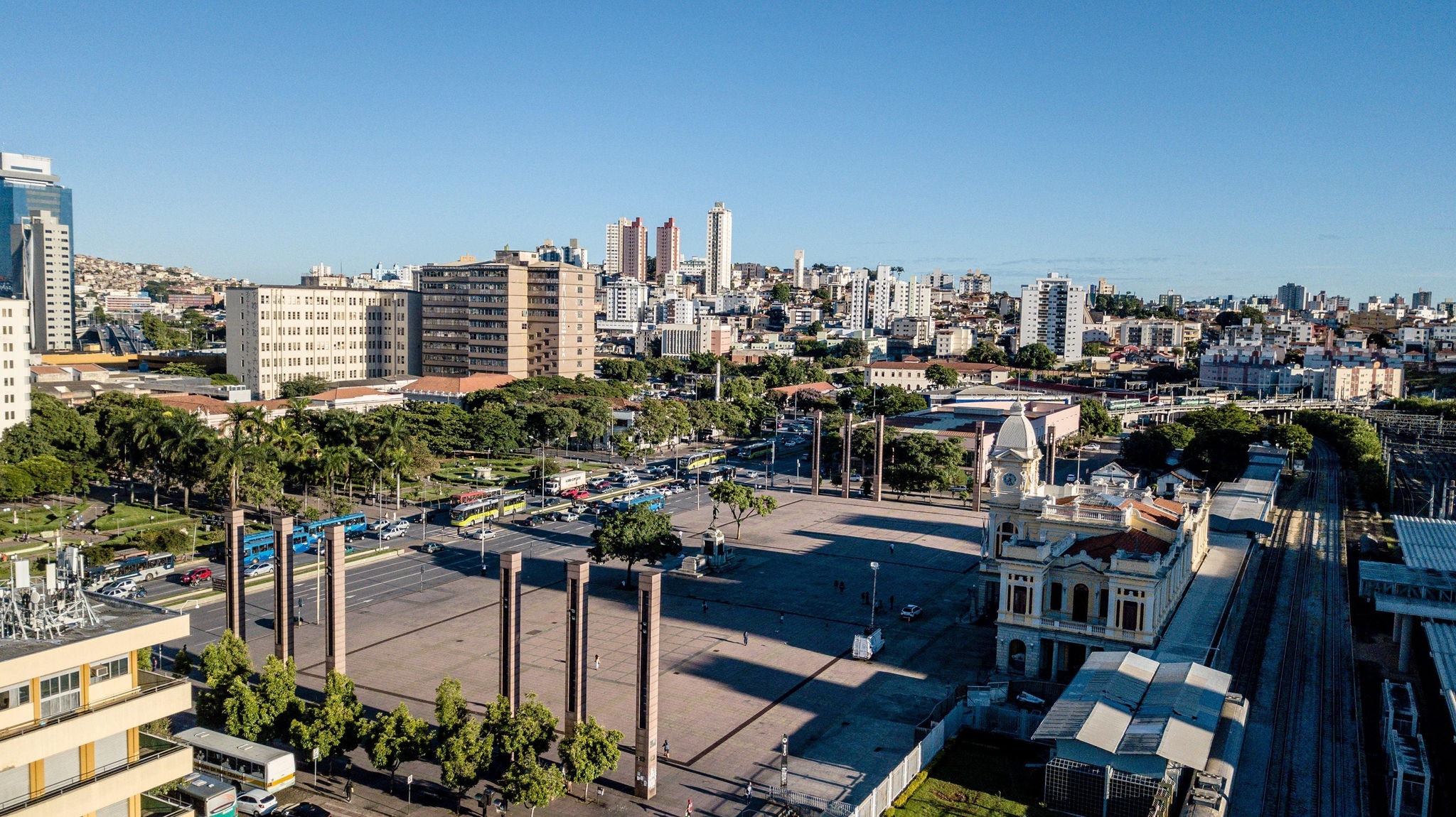 Praça da Estação onde homem foi atendido e morreu