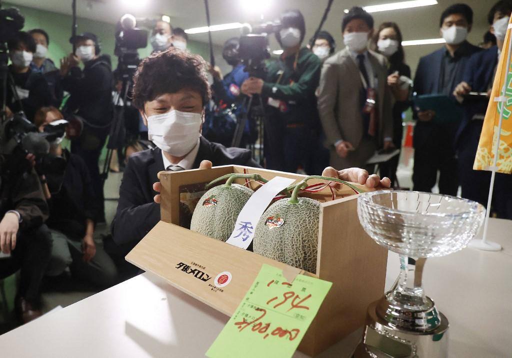 Melões japoneses são vendidos por mais de R$ 130 mil em leilão