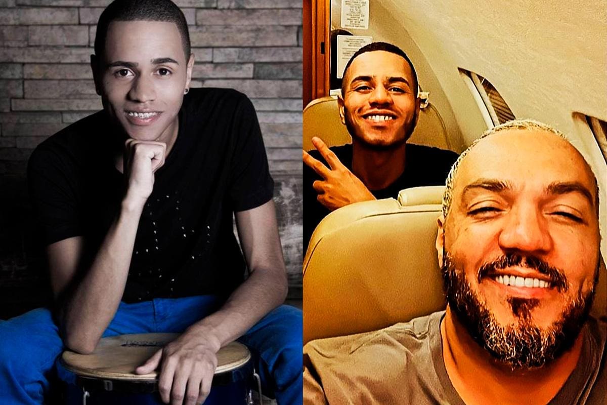 Paulo Arthur Vieira e seu pai, o cantor Belo