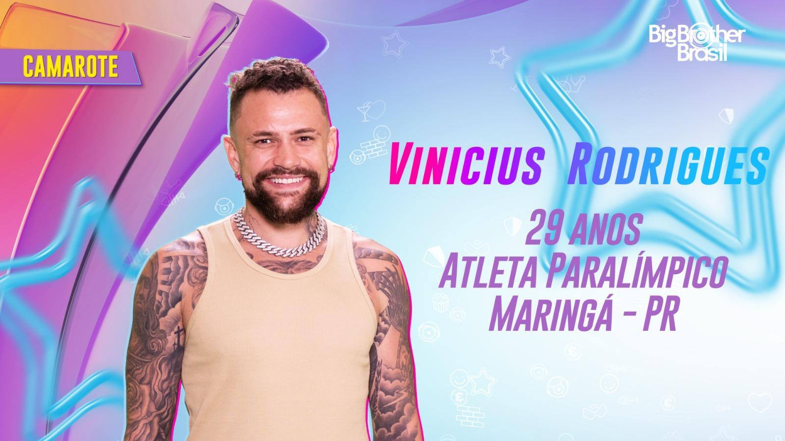 Vinicius Rodrigues foi confirmado no grupo Camarote, do BBB 24