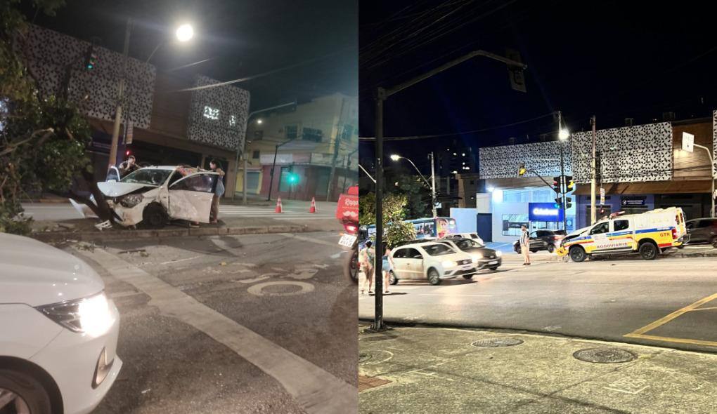 Acidente aconteceu na avenida Amazonas; ainda não há informação sobre feridos