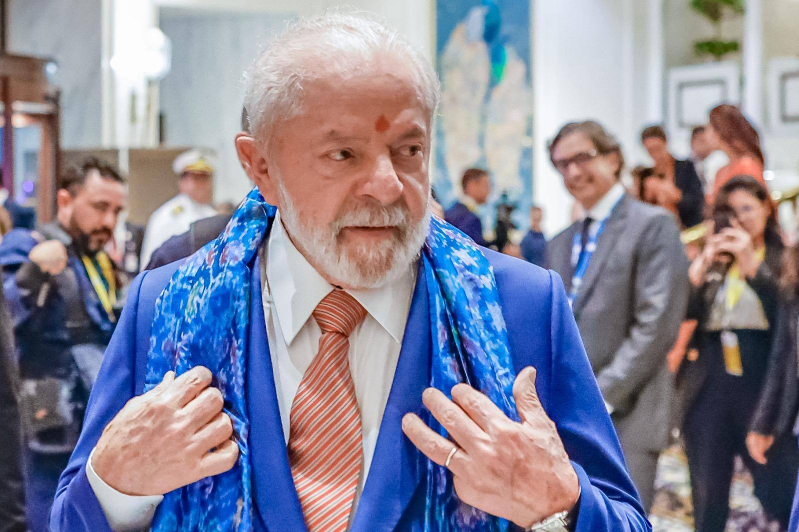O presidente Luiz Inácio Lula da Silva (PT) participa de reunião da Cúpula do G20 em Nova Delhi, na Índia