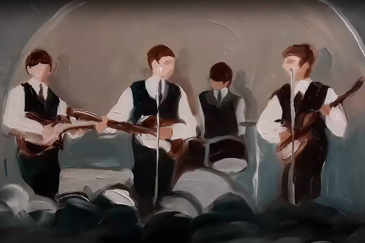 Cena do clipe I'm Only Sleeping dos Beatles