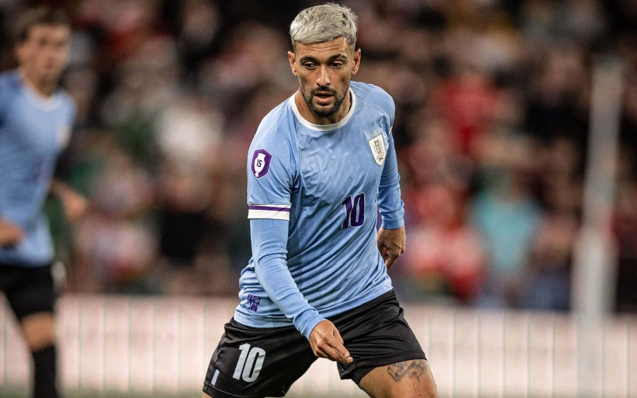 Arrascaeta em campo pelo Uruguai (Foto: Reprodução/Seleção Uruguaia)