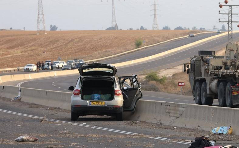 Registro de estrada em Israel no dia do ataque do Hamas em 7 de outubro de 2023