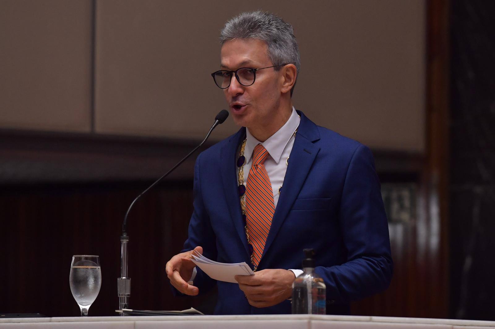 Zema durante o discurso
