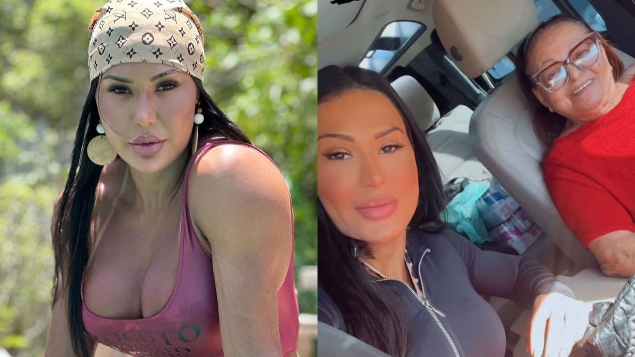 Gracyanne Barbosa passeia com mãe de Belo 