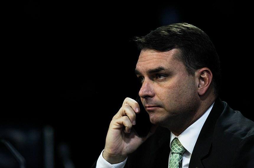 Na imagem, o senador Flávio Bolsonaro (PL-RJ)