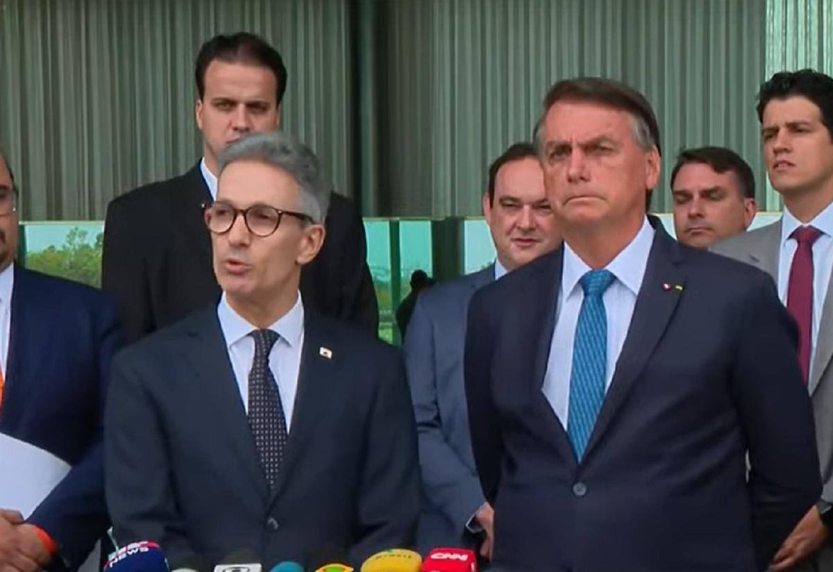 Romeu Zema confirmou, em Brasília, o apoio ao presidente Jair Bolsonaro