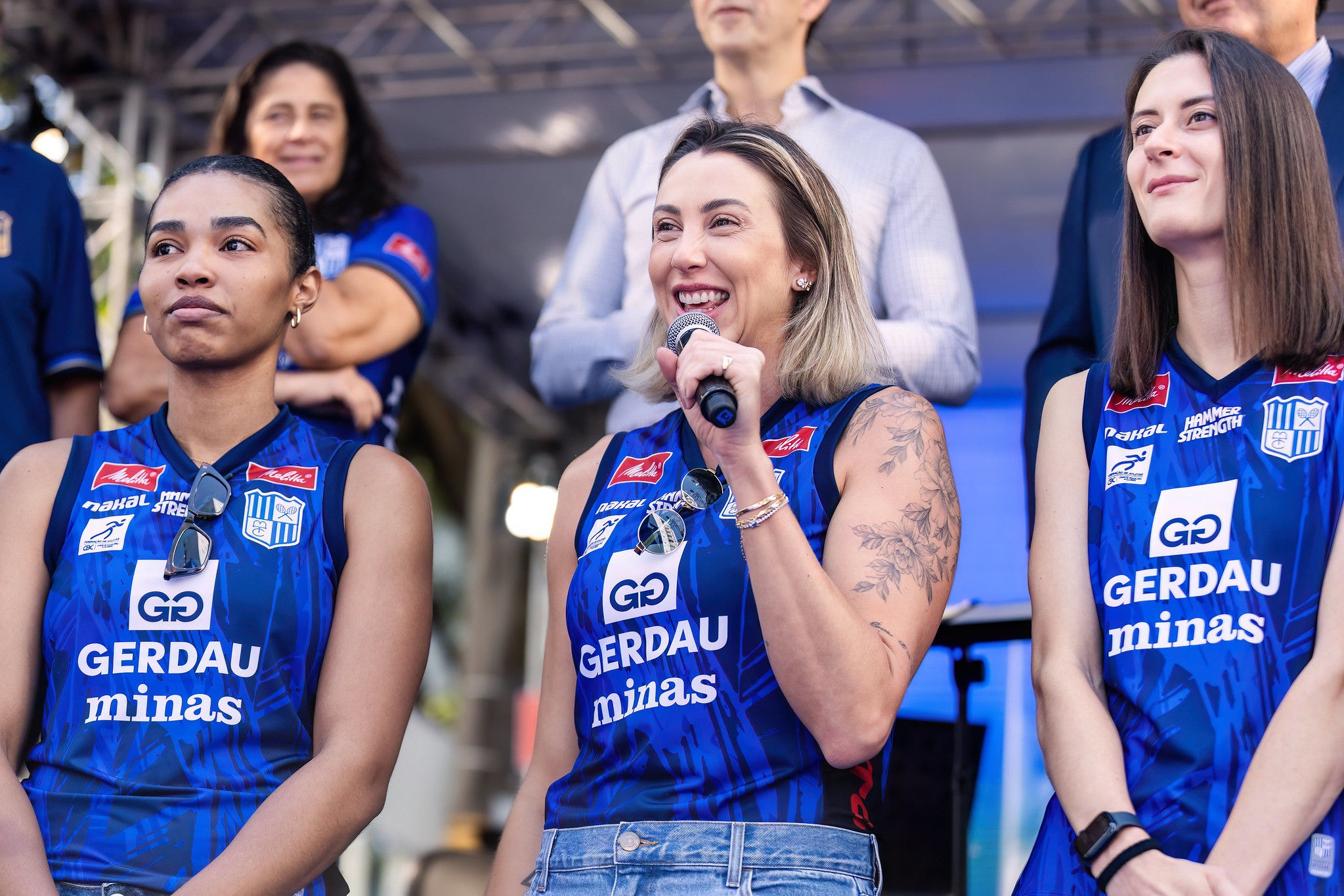 Pri Daroit, ponteira do Gerdau Minas, na apresentação do elenco de 25/26