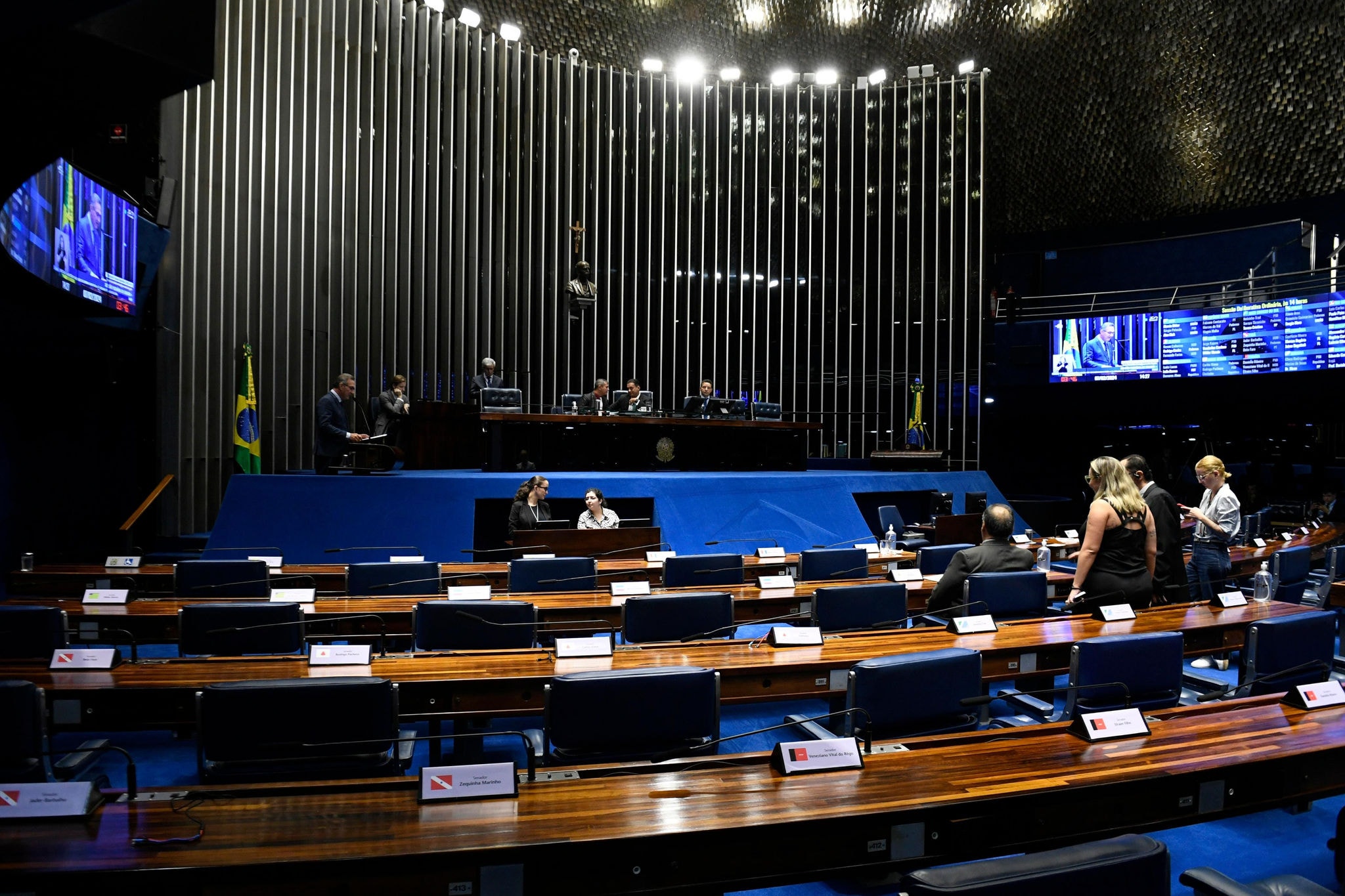 O plenário do Senado durante sessão plenária