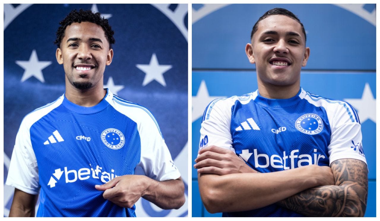 Ryan Guilherme e Kauã Moraes, reforços do Cruzeiro para 2025