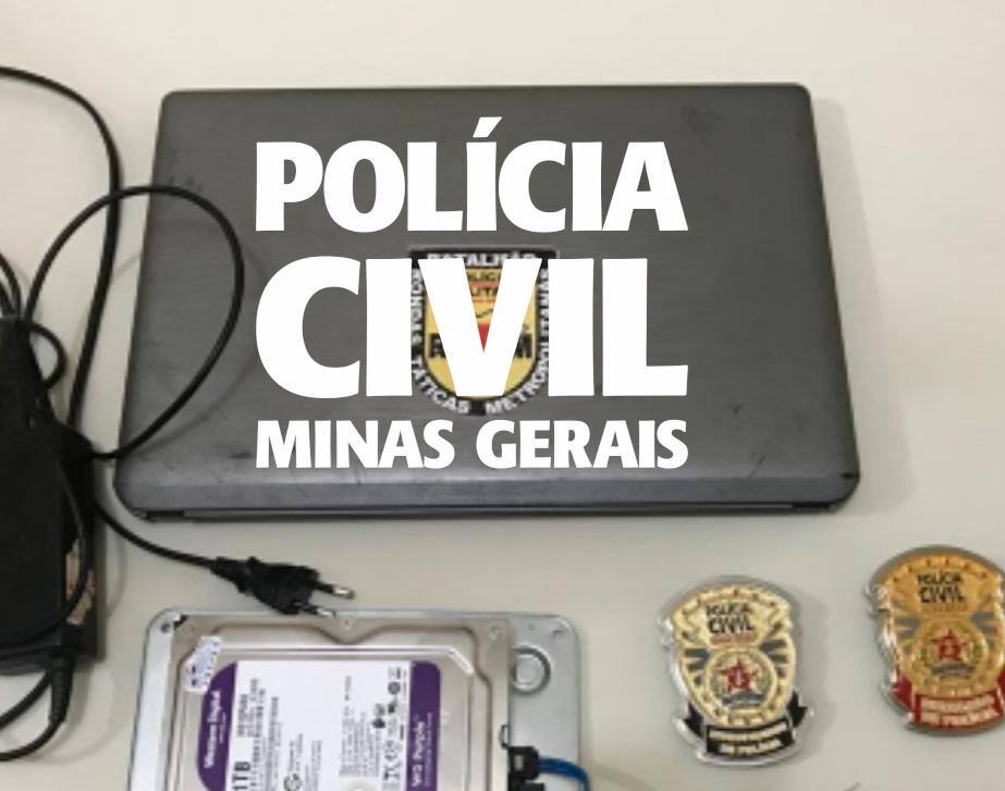 Material apreendido com o suspeito