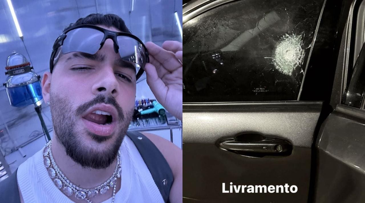 DJ Pedro Sampaio e carro após atentado