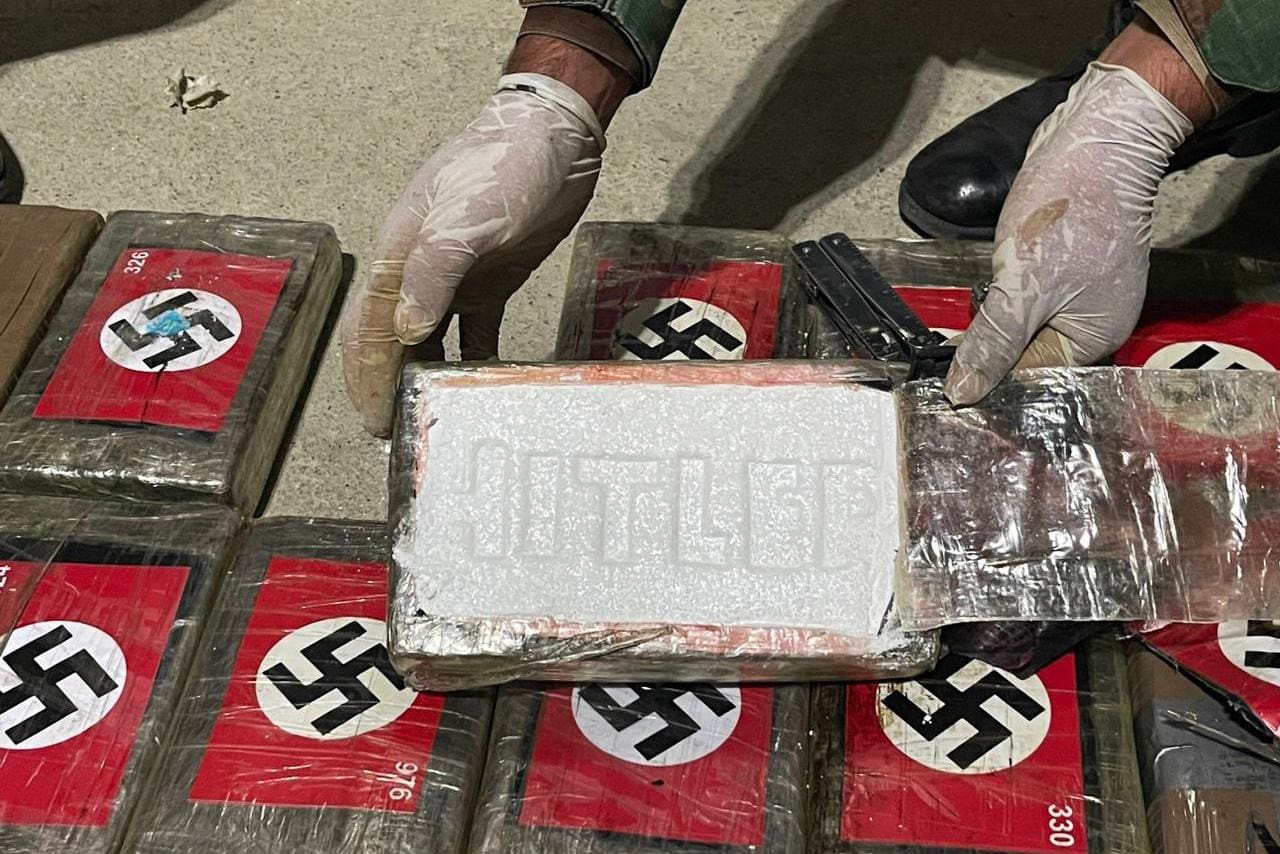 Cocaína apreendida pela polícia peruana